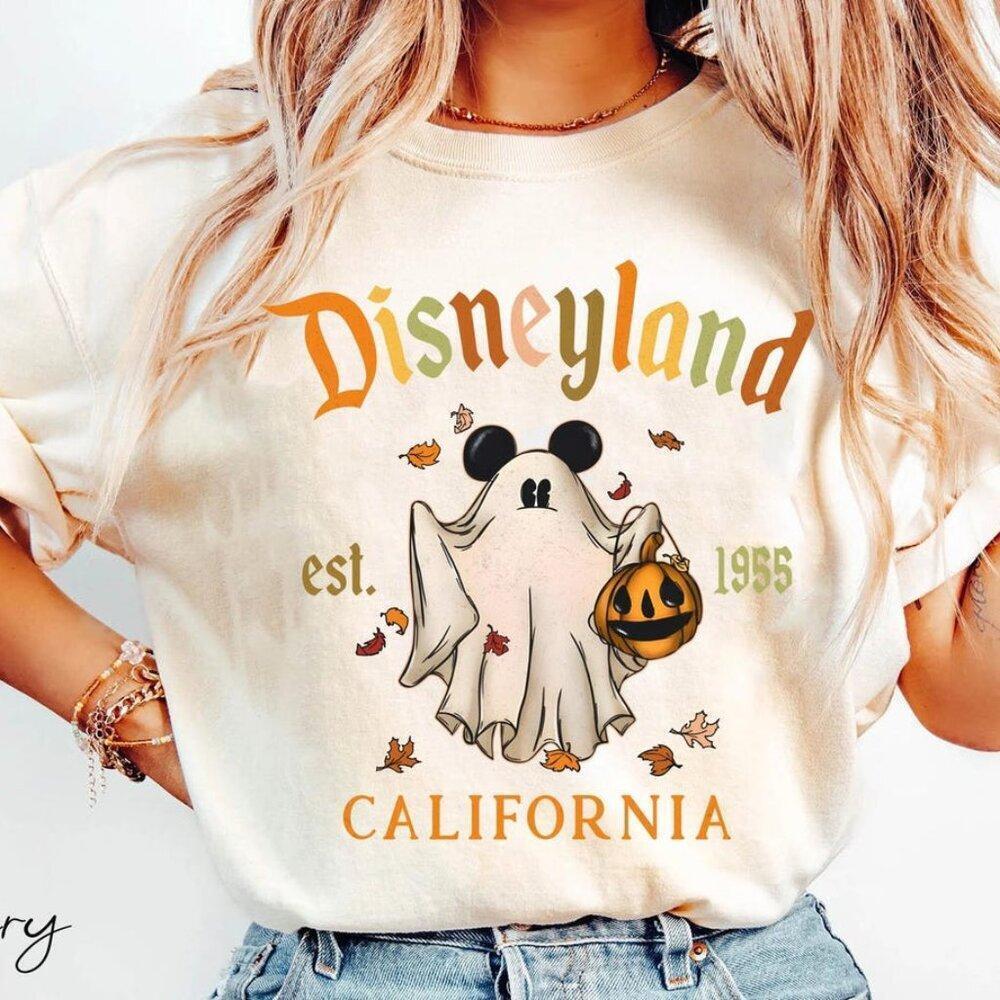 Retro Dsneyland California Est 1955 Mickey Minnie Boo Ghost Shirt